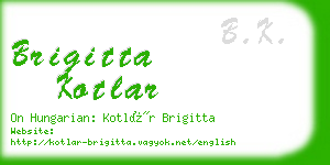 brigitta kotlar business card